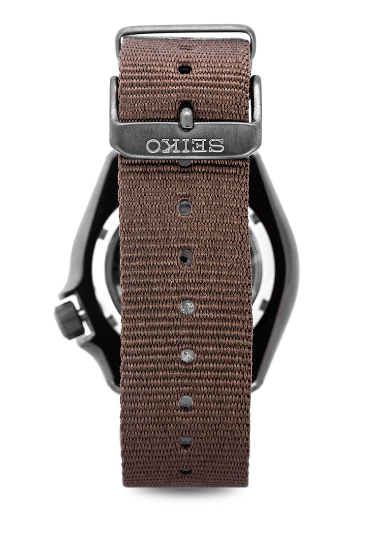 Seiko 5 Sport Automatic Black Dial Green Nylon Strap Watch For Men - SRPD65K4 wholesalehk.shop