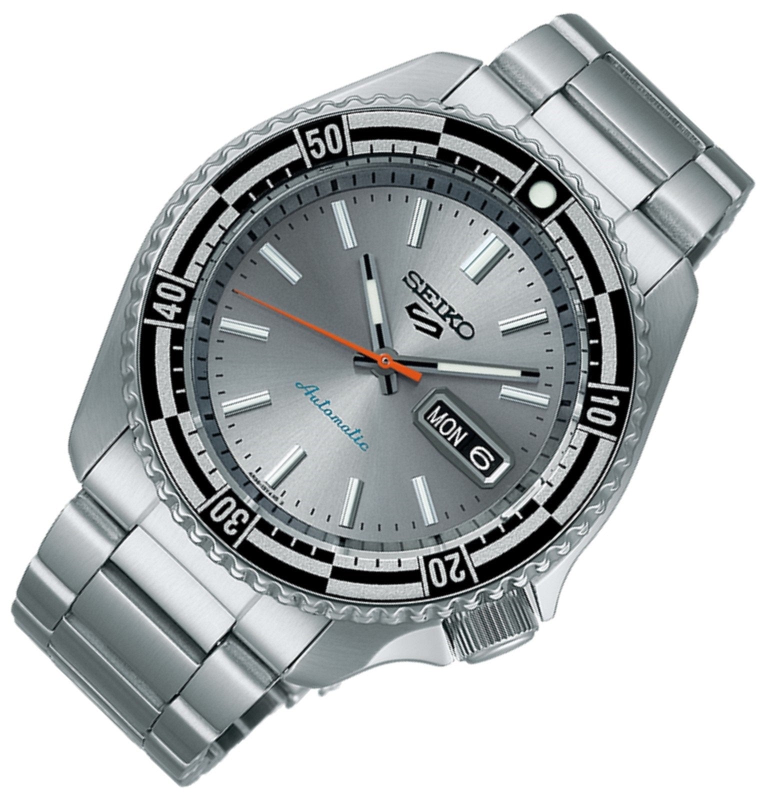 Seiko 5 Sports Special Edition Silver Dial Silver Steel Strap Watch For Men - SRPK09K1 wholesalehk.shop