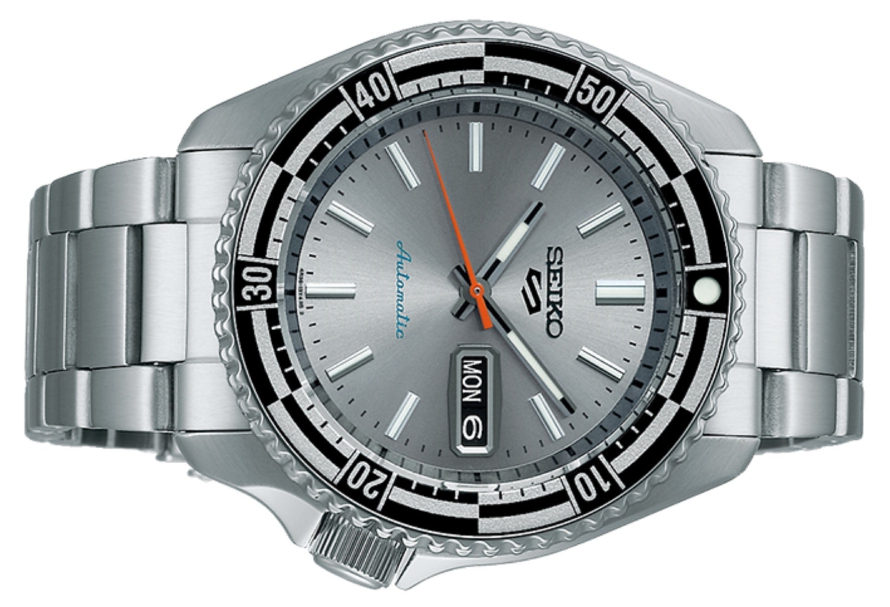 Seiko 5 Sports Special Edition Silver Dial Silver Steel Strap Watch For Men - SRPK09K1 wholesalehk.shop