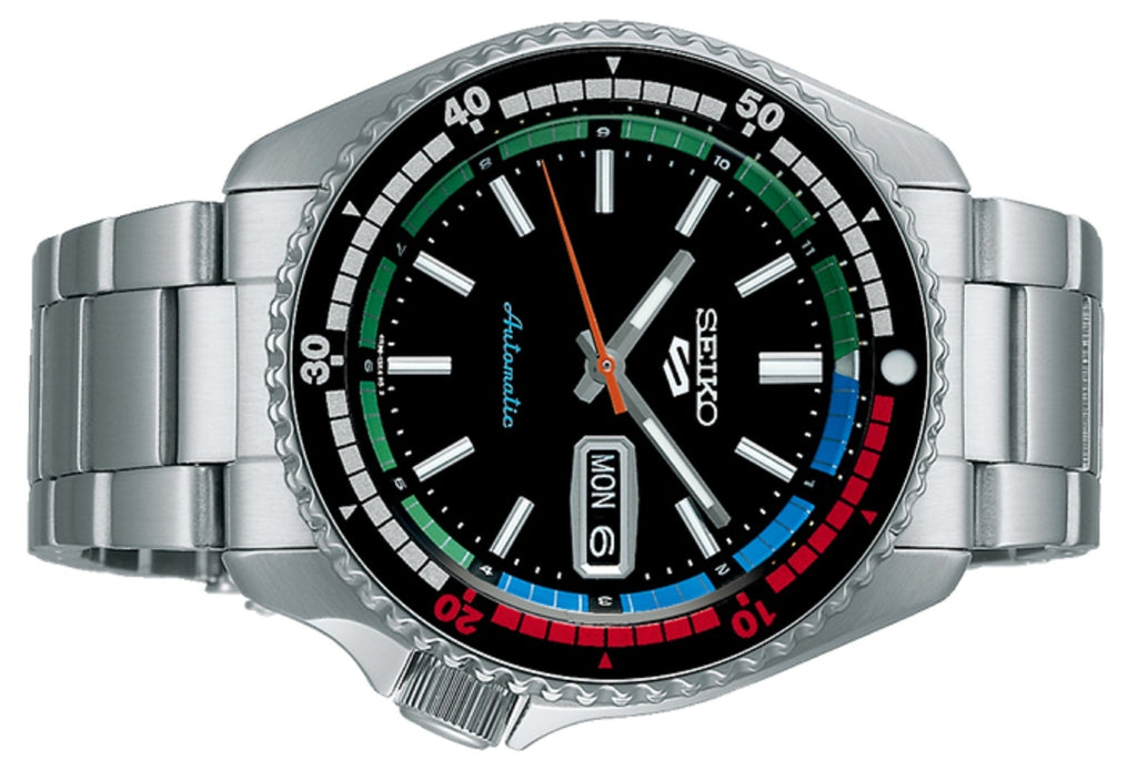 Seiko 5 Sports SKX Series Regatta Timer Retro Blue Dial Silver Steel Strap Watch For Men - SRPK13K1 wholesalehk.shop