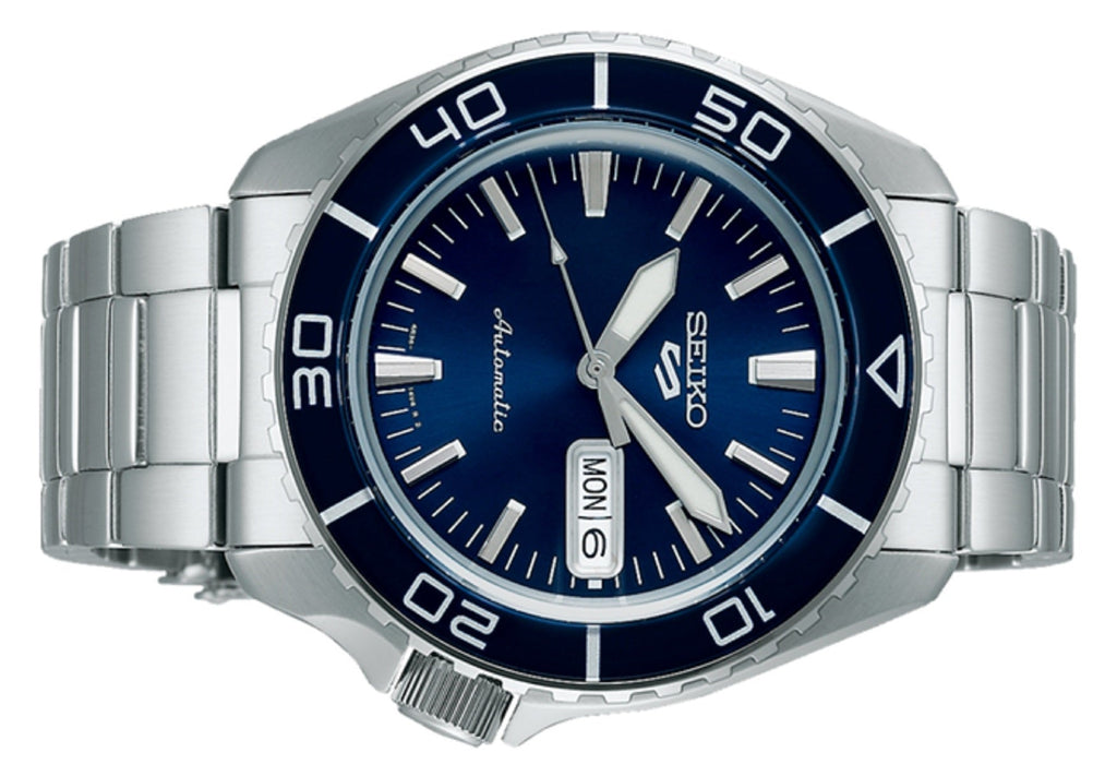 Seiko 5 Sports Automatic Blue Dial Silver Steel Strap Watch for Men - SRPK97K1 wholesalehk.shop