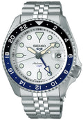 Seiko 5 Sports SKX GMT Automatic Sky Blue Dial Silver Steel Strap Watch For Men - SSK033K1 wholesalehk.shop