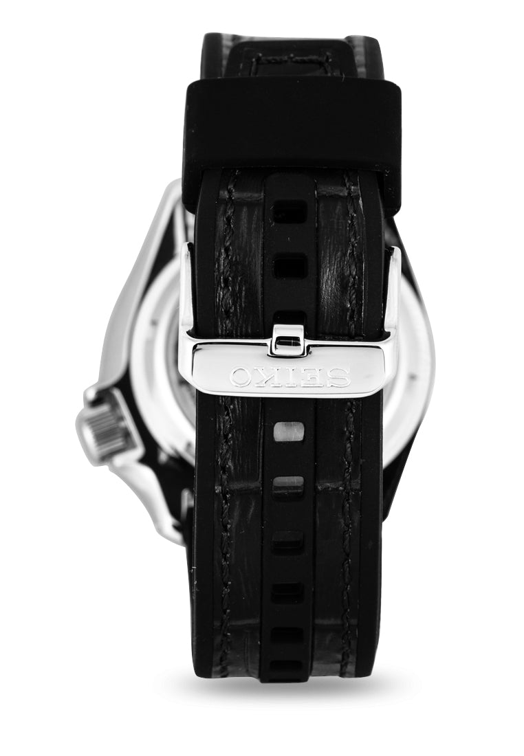 Seiko 5 Sports SKX Automatic Black Dial Black Leather Strap Watch for Men - SRPD55K2 wholesalehk.shop