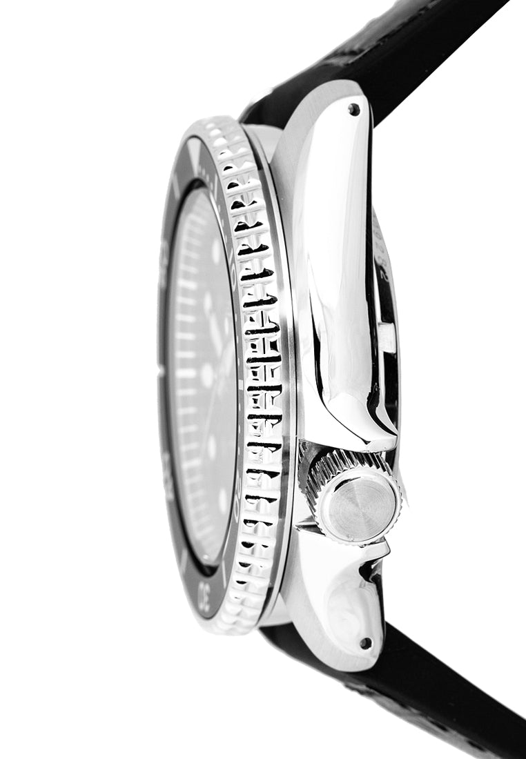 Seiko 5 Sports SKX Automatic Black Dial Black Leather Strap Watch for Men - SRPD55K2 wholesalehk.shop