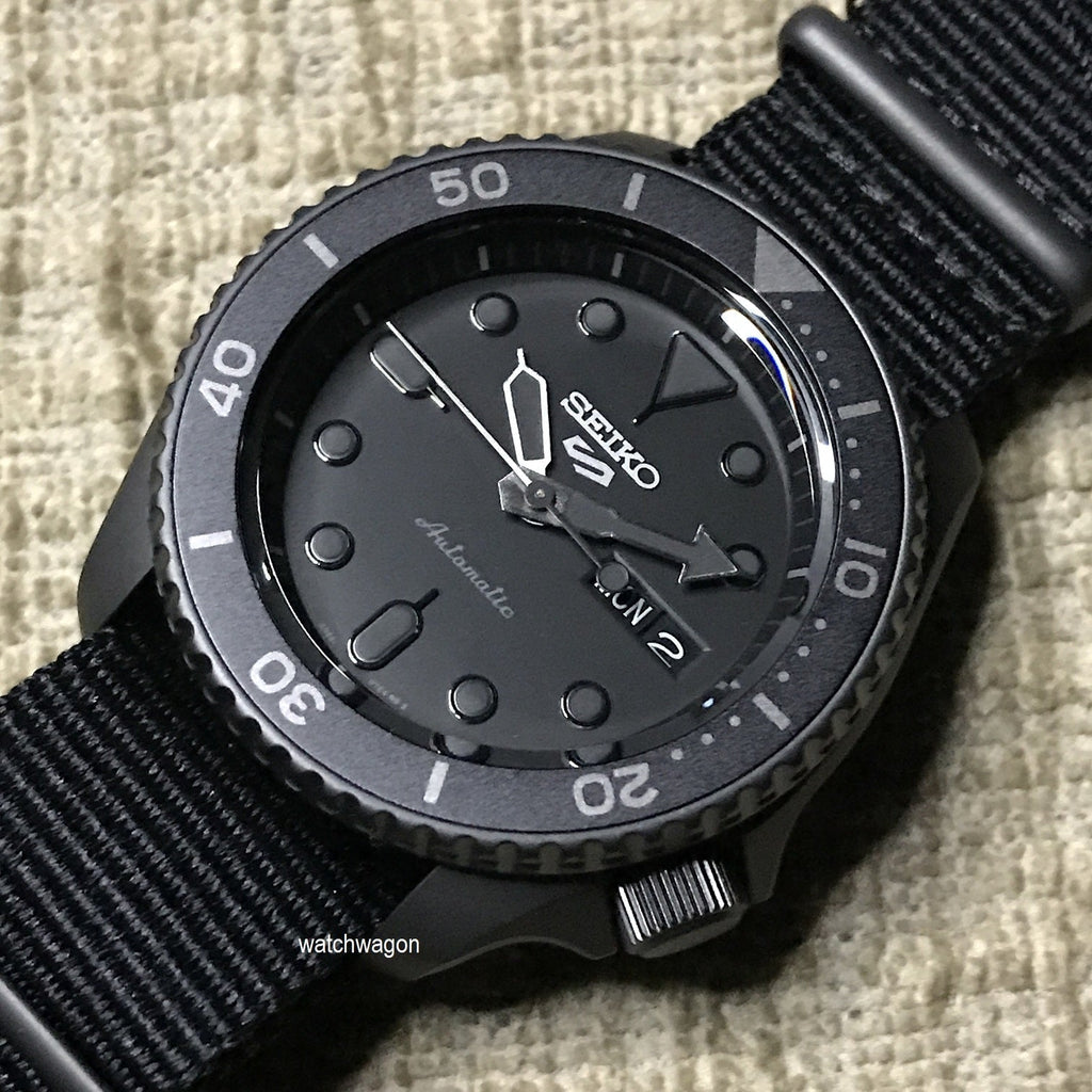 Seiko 5 Sports Automatic Black Dial Black NATO Strap Watch For Men - SRPD79K1 wholesalehk.shop