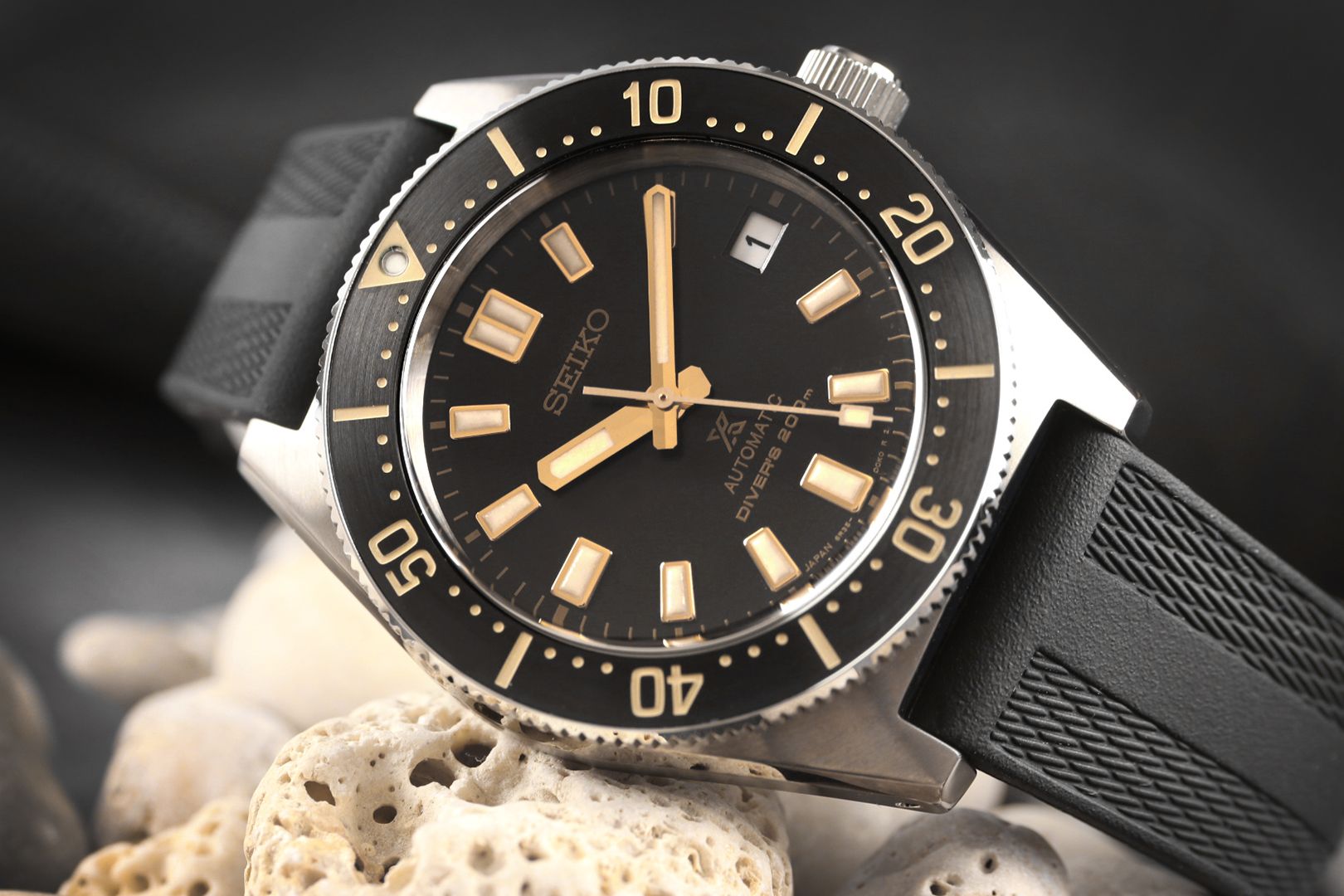 Seiko Prospex 1965 Diver's Modern Re-Interpretation Automatic Brown Dial Black Rubber Strap Watch For Men - SPB147J1 wholesalehk.shop