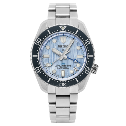 Seiko Prospex Limited Edition Automatic GMT Glacier Blue Dial Silver Steel Strap Watch For Men - SPB385J1 wholesalehk.shop