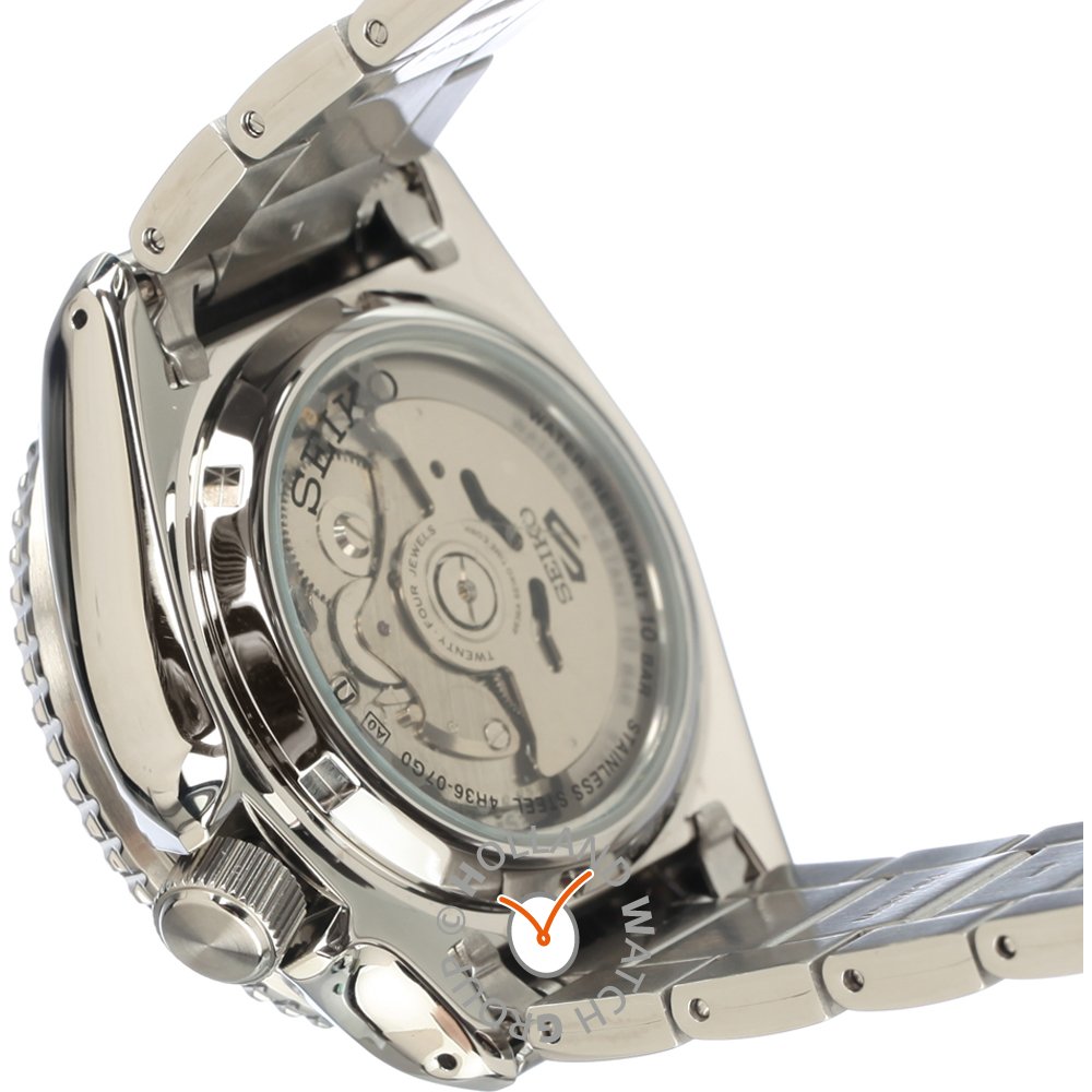 Seiko 5 Sports Automatic Day Date Black Dial Silver Steel Strap Watch for Men - SRPD55K1 wholesalehk.shop