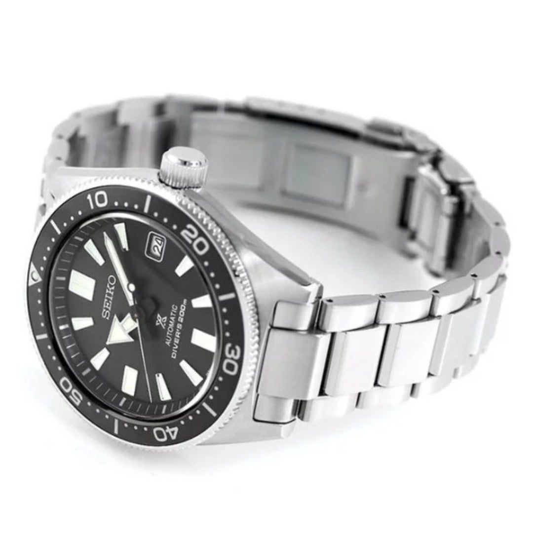 Seiko Prospex Automatic Diver Black Dial Silver Steel Strap Watch For Men - SPB051J1 wholesalehk.shop