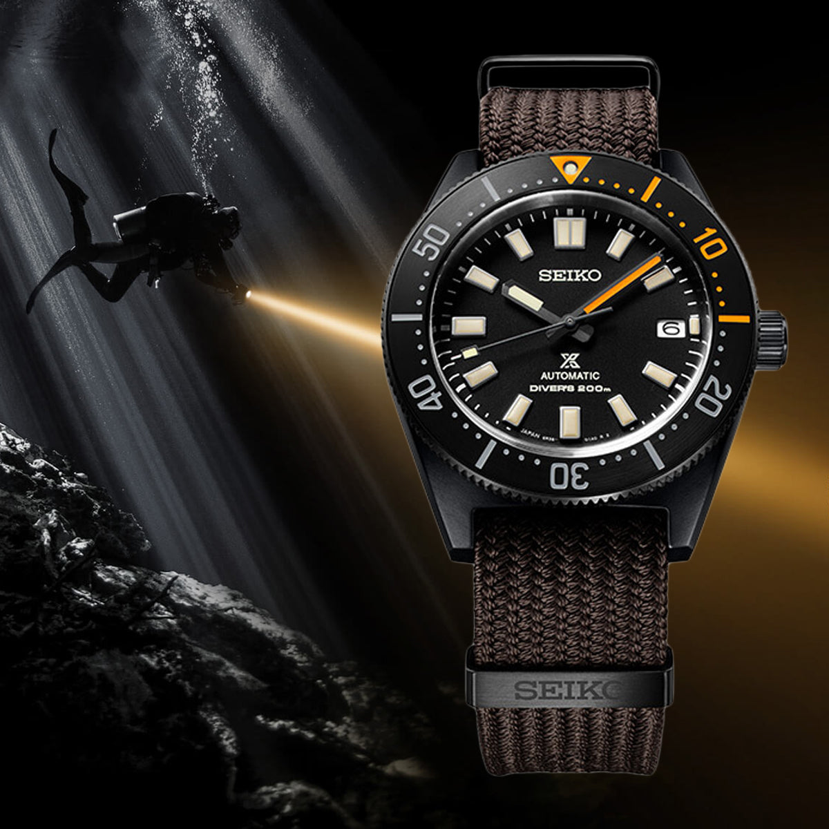 Seiko Prospex Black Series 1965 Limited Edition Black Dial Brown NATO Strap Watch For Men - SPB253J1 wholesalehk.shop