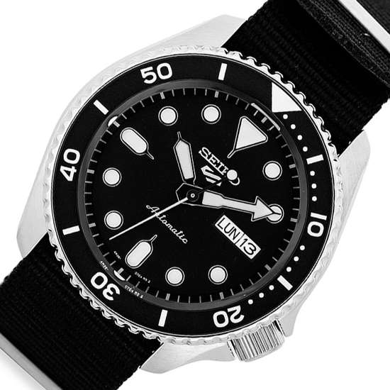 Seiko 5 Sports SKX Automatic Black Dial Black NATO Strap Watch For Men - SRPD55K3 wholesalehk.shop