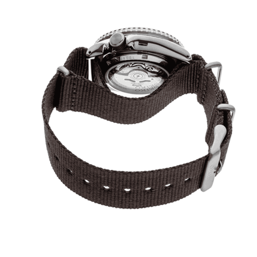 Seiko 5 Sport Automatic Brown Dial Brown Nylon Strap Watch For Men - SRPD85K1 wholesalehk.shop