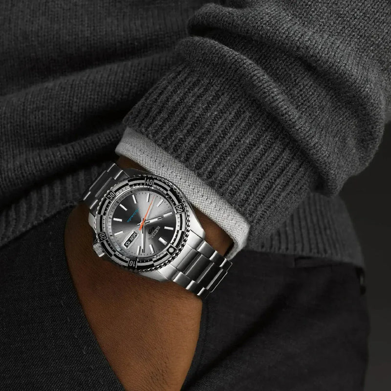 Seiko 5 Sports Special Edition Silver Dial Silver Steel Strap Watch For Men - SRPK09K1 wholesalehk.shop