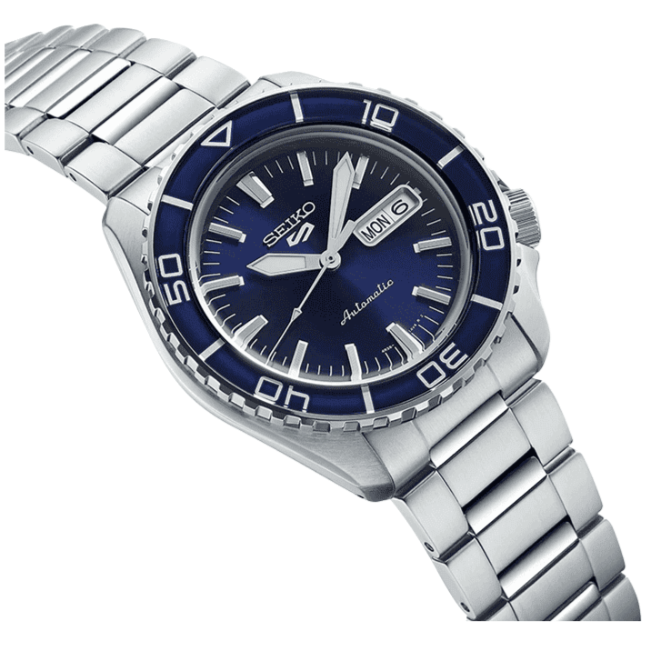 Seiko 5 Sports Automatic Blue Dial Silver Steel Strap Watch for Men - SRPK97K1 wholesalehk.shop