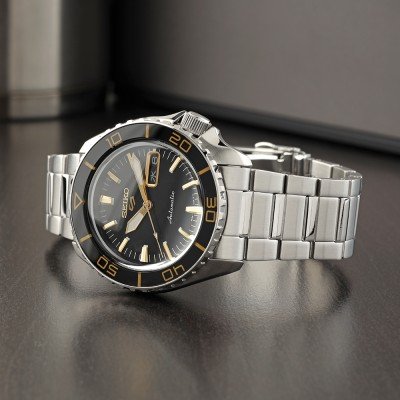 Seiko 5 Sport Automatic SKX Series Black Dial Silver Steel Strap Watch for Men - SRPK99K1 wholesalehk.shop