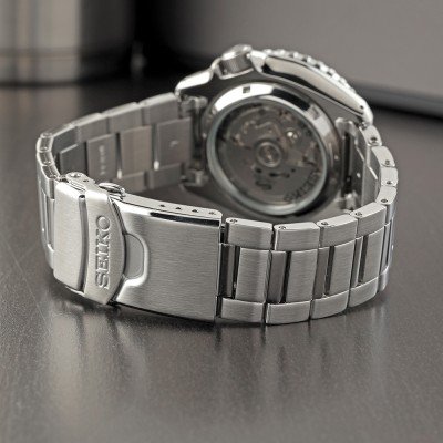 Seiko 5 Sport Automatic SKX Series Black Dial Silver Steel Strap Watch for Men - SRPK99K1 wholesalehk.shop