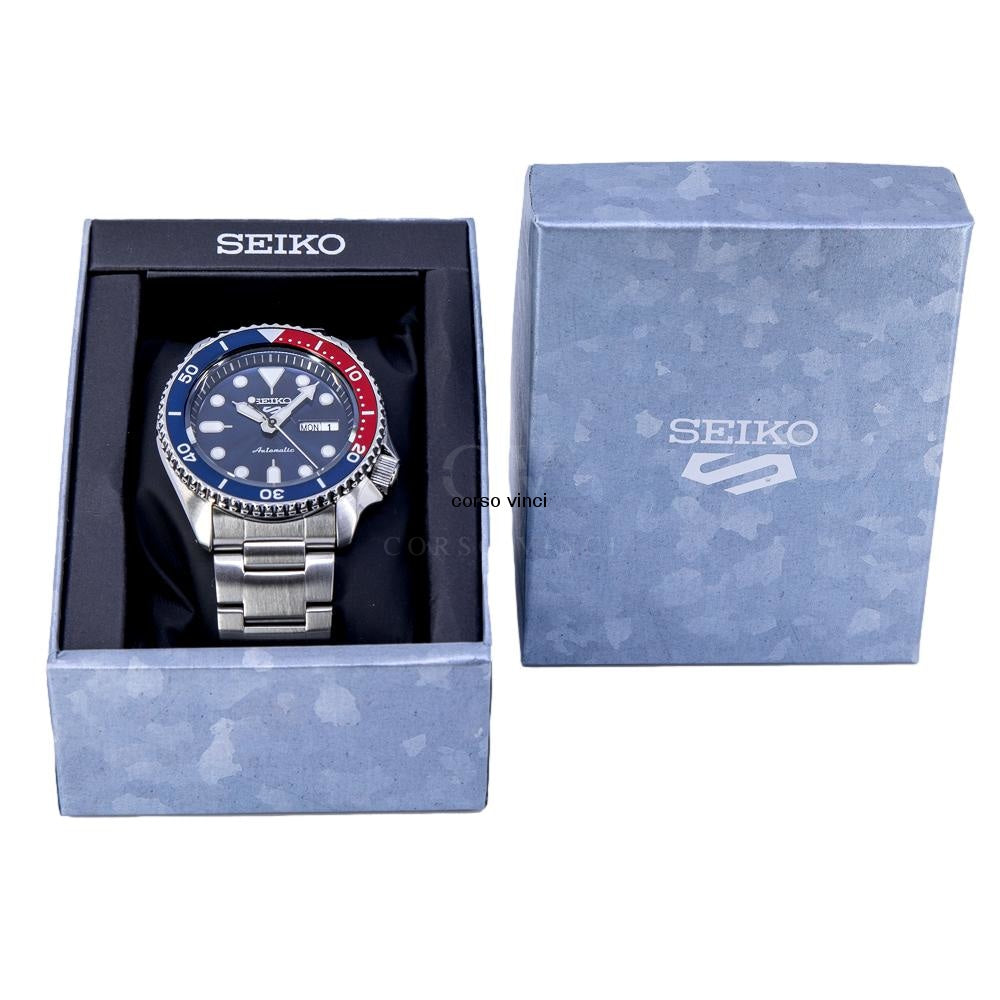 Seiko 5 Sports Automatic Blue Dial Silver Steel Strap Watch For Men - SRPD53K1 wholesalehk.shop