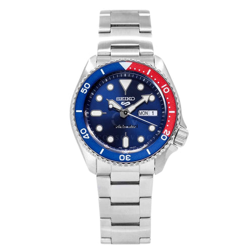 Seiko 5 Sports Automatic Blue Dial Silver Steel Strap Watch For Men - SRPD53K1 wholesalehk.shop