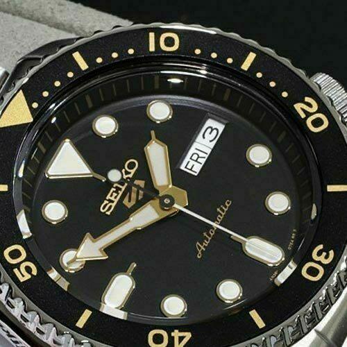 Seiko 5 Sports Automatic Black Dial Silver Steel Strap Watch For Men - SRPD57K1 wholesalehk.shop