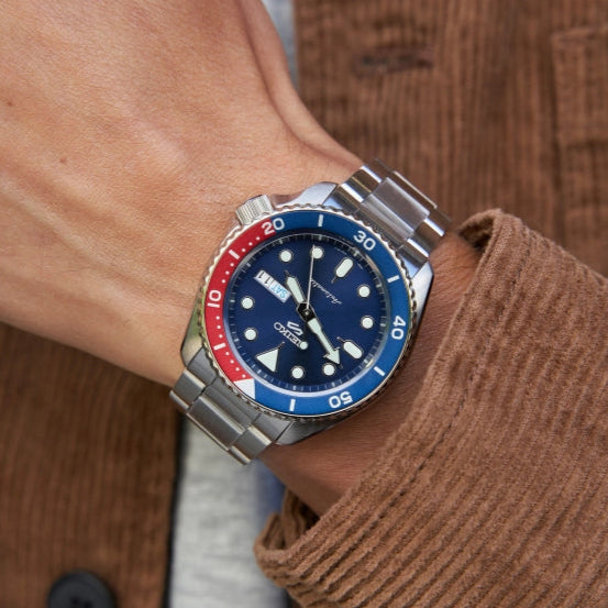Seiko 5 Sports Automatic Blue Dial Silver Steel Strap Watch For Men - SRPD53K1 wholesalehk.shop