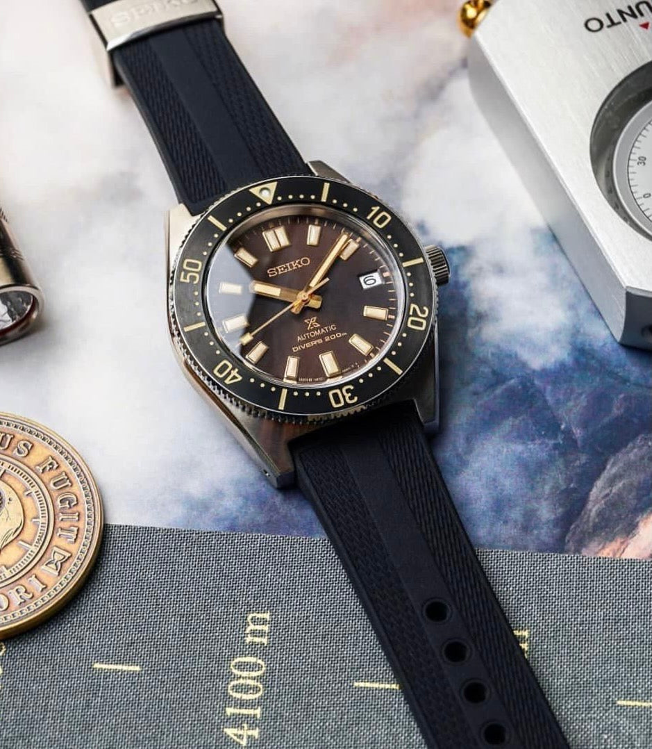 Seiko Prospex 1965 Diver's Modern Re-Interpretation Automatic Brown Dial Black Rubber Strap Watch For Men - SPB147J1 wholesalehk.shop