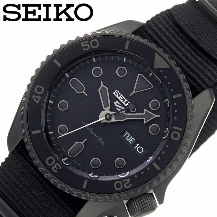 Seiko 5 Sports Automatic Black Dial Black NATO Strap Watch For Men - SRPD79K1 wholesalehk.shop