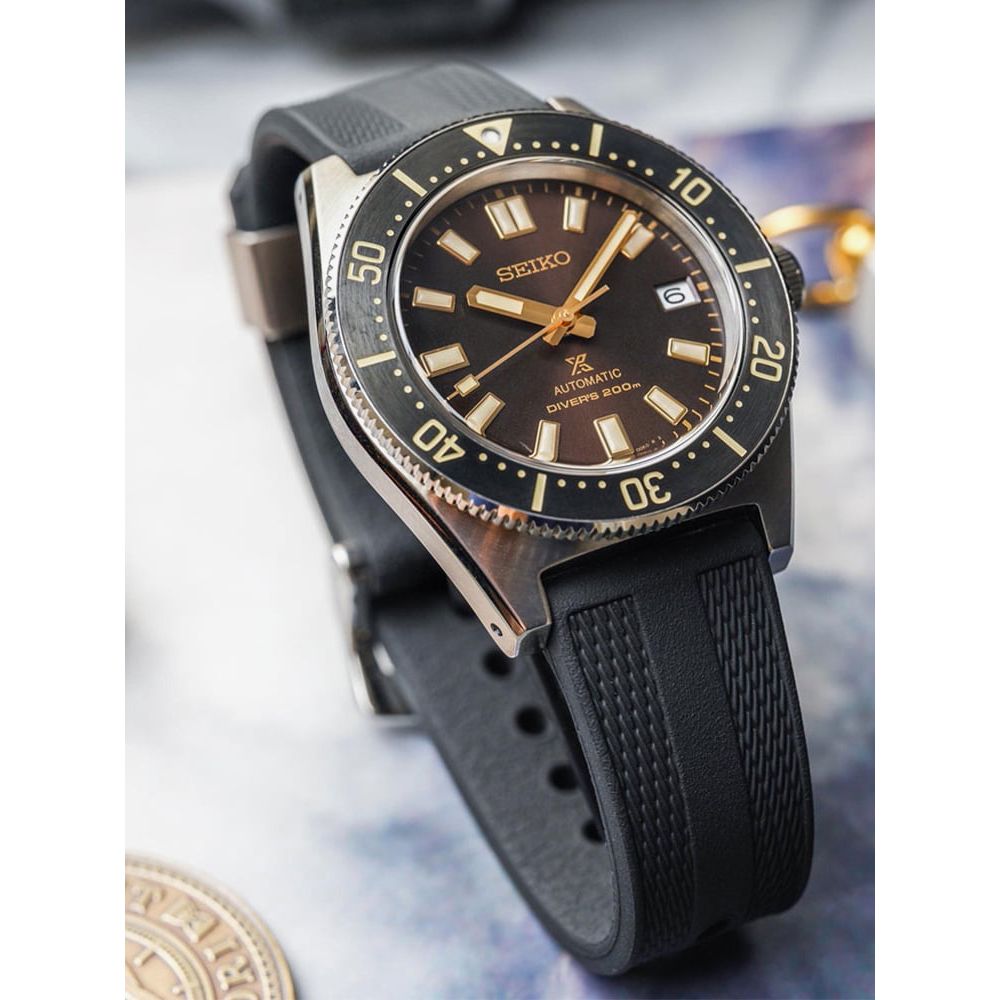 Seiko Prospex 1965 Diver's Modern Re-Interpretation Automatic Brown Dial Black Rubber Strap Watch For Men - SPB147J1 wholesalehk.shop