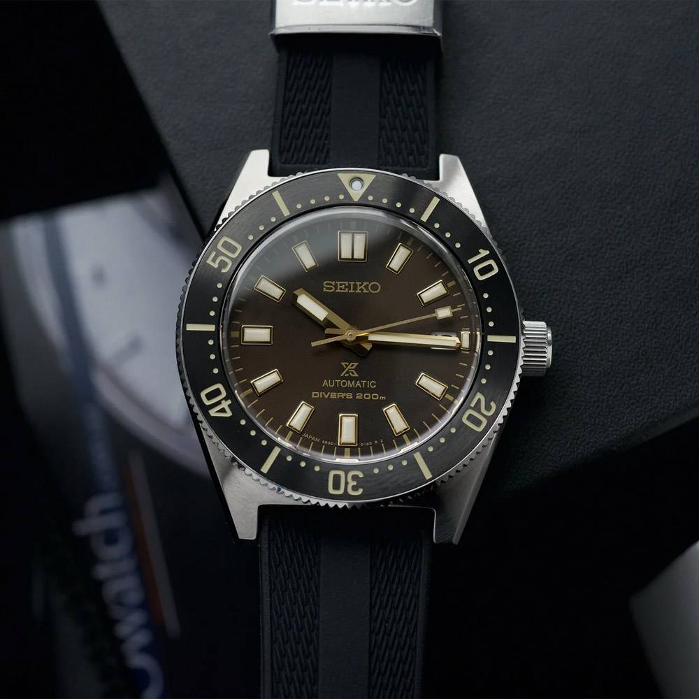 Seiko Prospex 1965 Diver's Modern Re-Interpretation Automatic Brown Dial Black Rubber Strap Watch For Men - SPB147J1 wholesalehk.shop