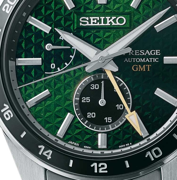 Seiko Presage Sharp Edged Series GMT Green Dial Silver Steel Strap Watch For Men - SPB219J1 wholesalehk.shop