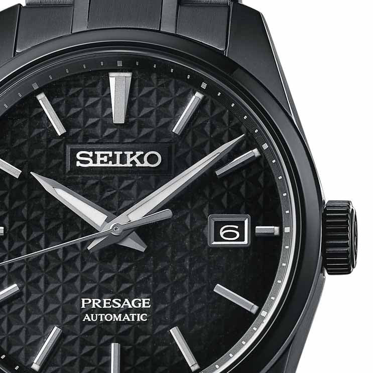 Seiko Presage Sharp Edged Series Black Dial Black Steel Strap Watch For Men - SPB229J1 wholesalehk.shop