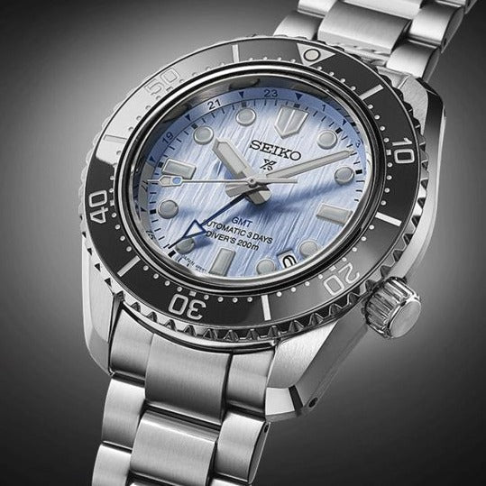 Seiko Prospex Limited Edition Automatic GMT Glacier Blue Dial Silver Steel Strap Watch For Men - SPB385J1 wholesalehk.shop