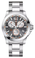 Special Edition Longines Conquest 1/100th Roland Garros Chronograph Stainless Steel Gray Dial Date Divers Quartz Mens Watch L3.700.4.79.6 wholesalehk.shop