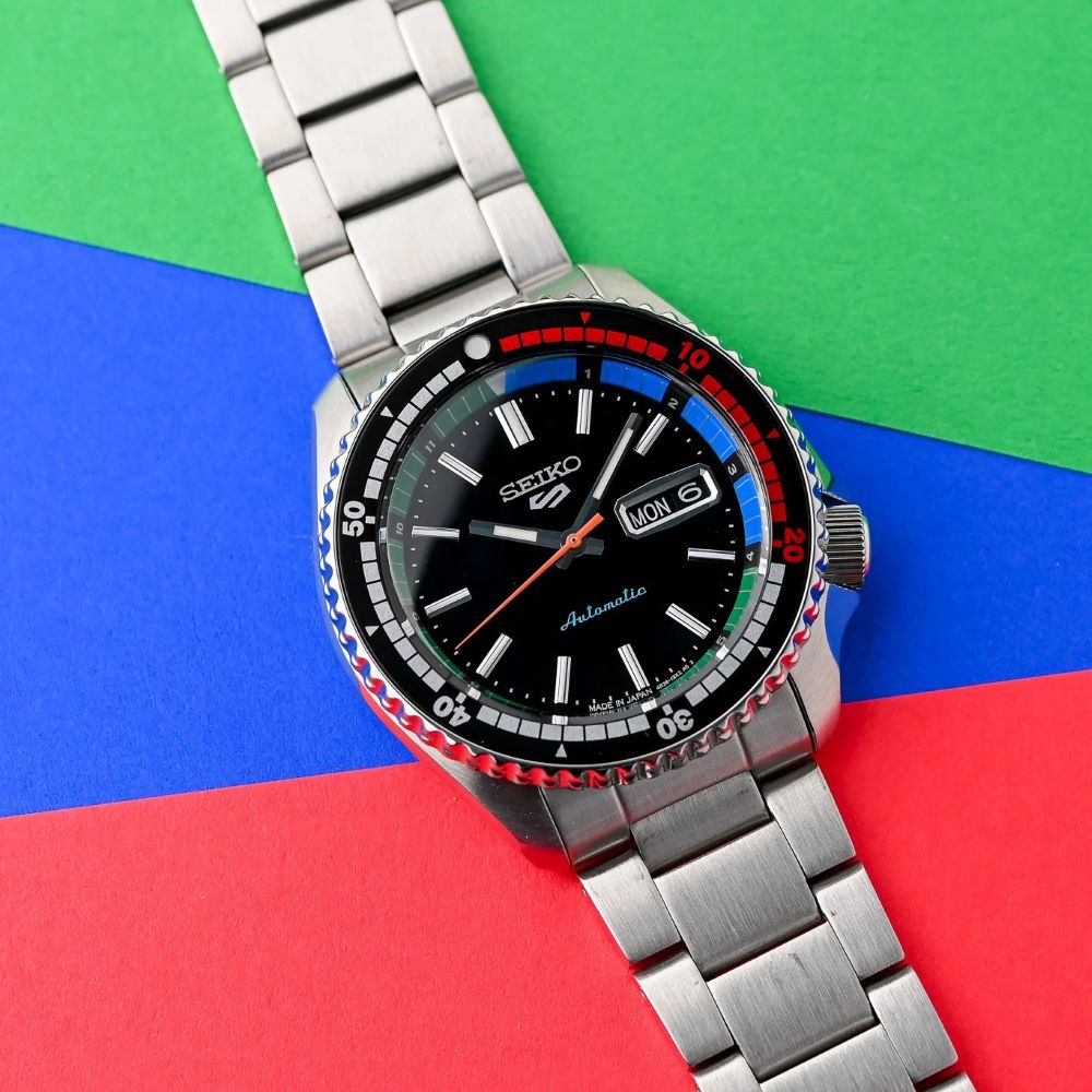 Seiko 5 Sports SKX Series Regatta Timer Retro Blue Dial Silver Steel Strap Watch For Men - SRPK13K1 wholesalehk.shop
