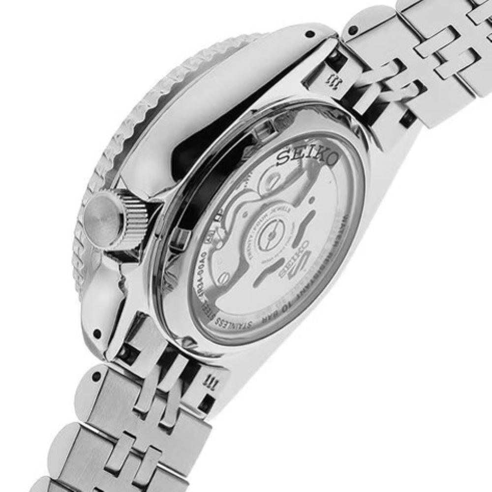 Seiko 5 Sports GMT Automatic Orange Dial Silver Steel Strap Watch For Men - SSK005K1 wholesalehk.shop