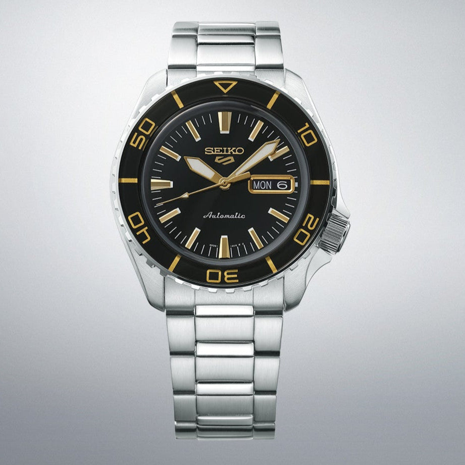 Seiko 5 Sport Automatic SKX Series Black Dial Silver Steel Strap Watch for Men - SRPK99K1 wholesalehk.shop