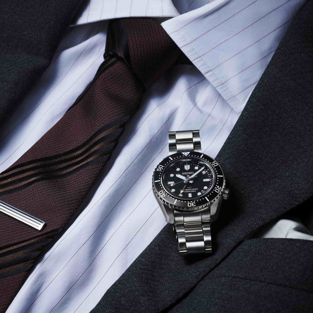 Seiko Prosprex Dark Depths GMT Automatic Black Dial Silver Steel Strap Watch For Men - SPB383J1 wholesalehk.shop