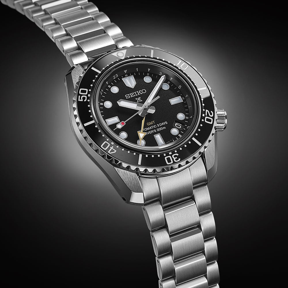 Seiko Prosprex Dark Depths GMT Automatic Black Dial Silver Steel Strap Watch For Men - SPB383J1 wholesalehk.shop