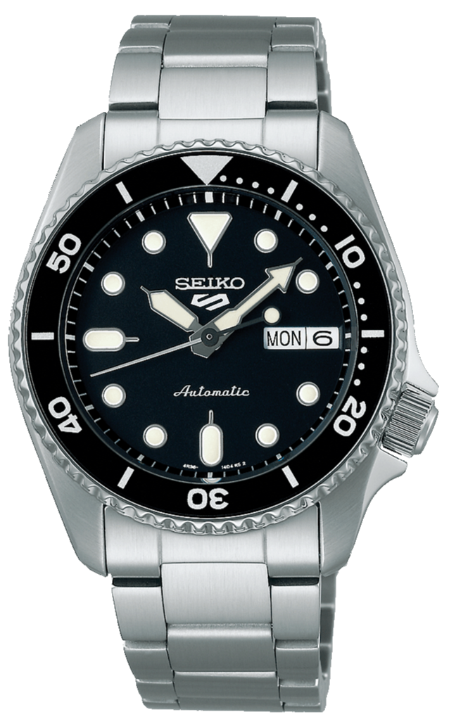 Seiko 5 Sports SKX Automatic Black Dial Silver Steel Strap Watch For Men - SRPK29K1 wholesalehk.shop