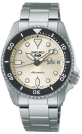 Seiko 5 Sports SKX Automatic Cream Dial Silver Steel Strap Watch For Men - SRPK31K1 wholesalehk.shop