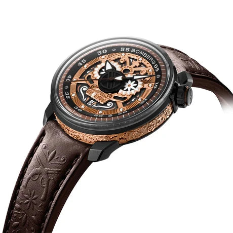 Bomberg BB-01 Automatic Mariachi Skull Men's Brown Watch wholesalehk.shop