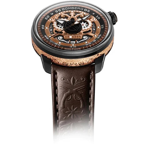 Bomberg BB-01 Automatic Mariachi Skull Men's Brown Watch wholesalehk.shop