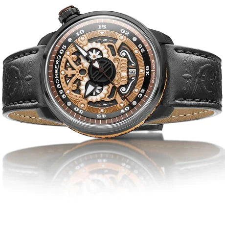 Bomberg BB-01 Automatic Mariachi Skull Men's Brown Watch wholesalehk.shop