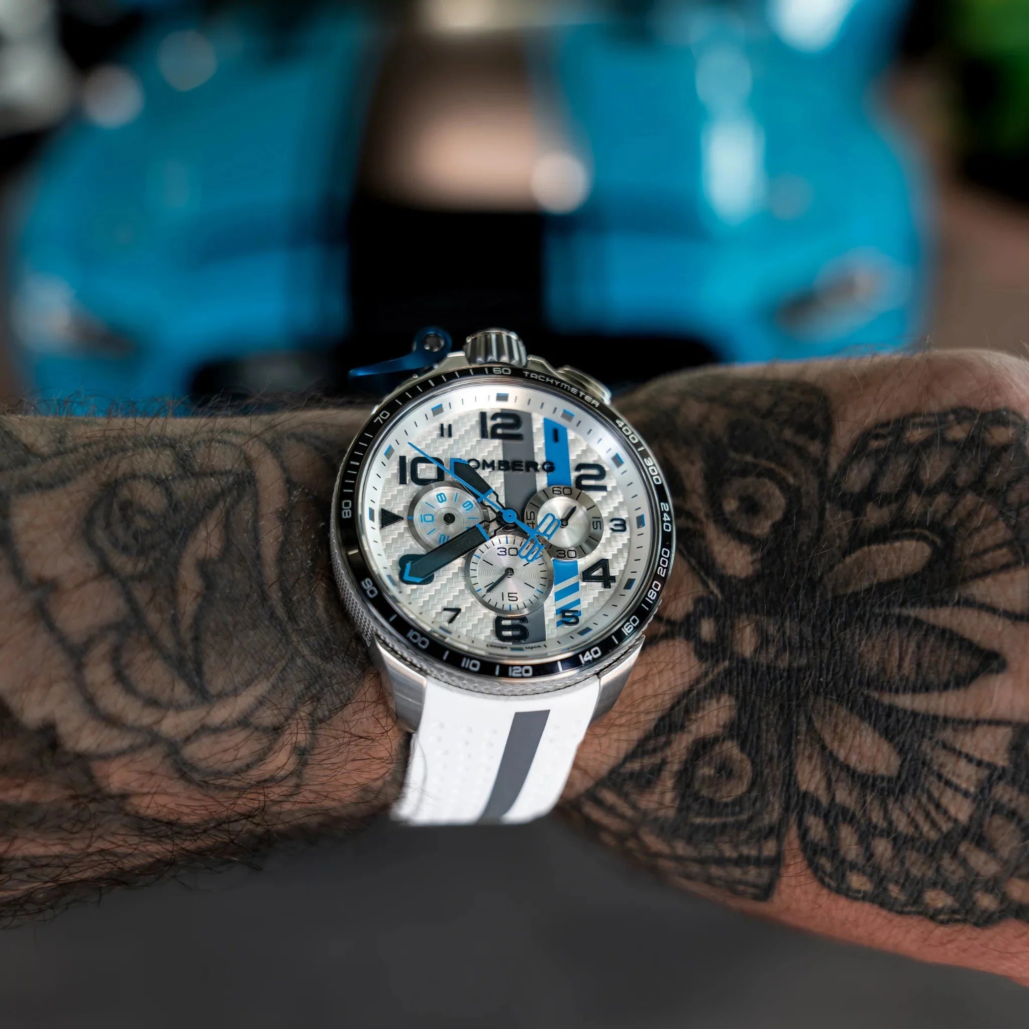 Bomberg Yas Marina Men's White Watch wholesalehk.shop