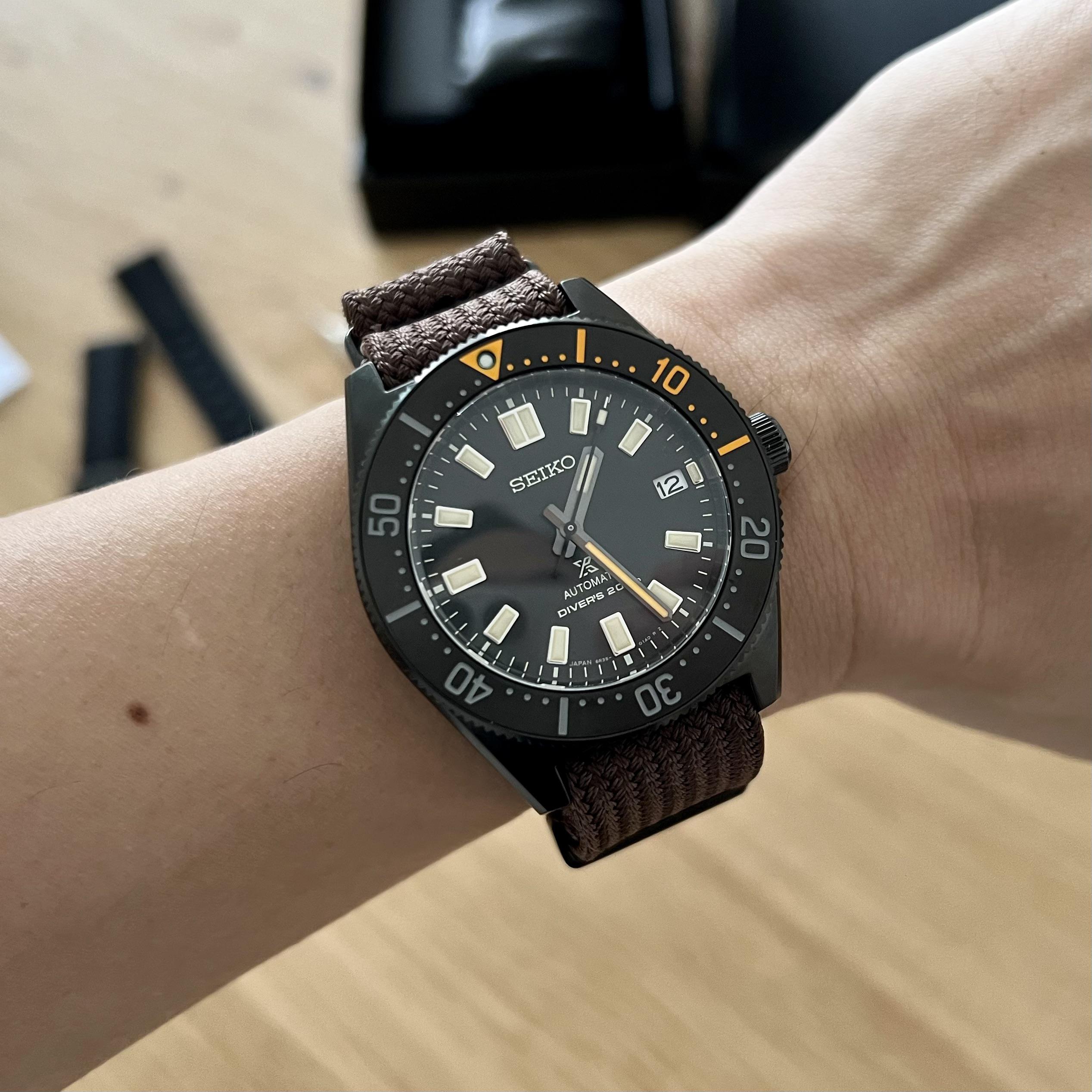 Seiko Prospex Black Series 1965 Limited Edition Black Dial Brown NATO Strap Watch For Men - SPB253J1 wholesalehk.shop